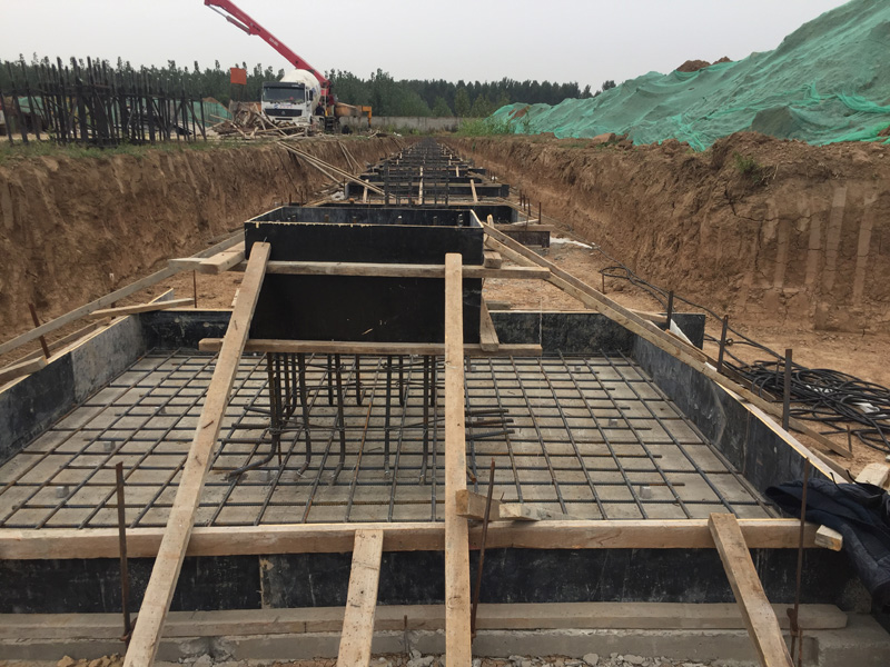 基礎(chǔ)施工 地腳螺栓在承臺(tái)內(nèi)基礎(chǔ)固定